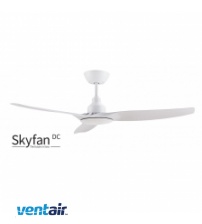 Ventair Skyfan DC Ceiling Fan 52" with Remote Control & No Light - White